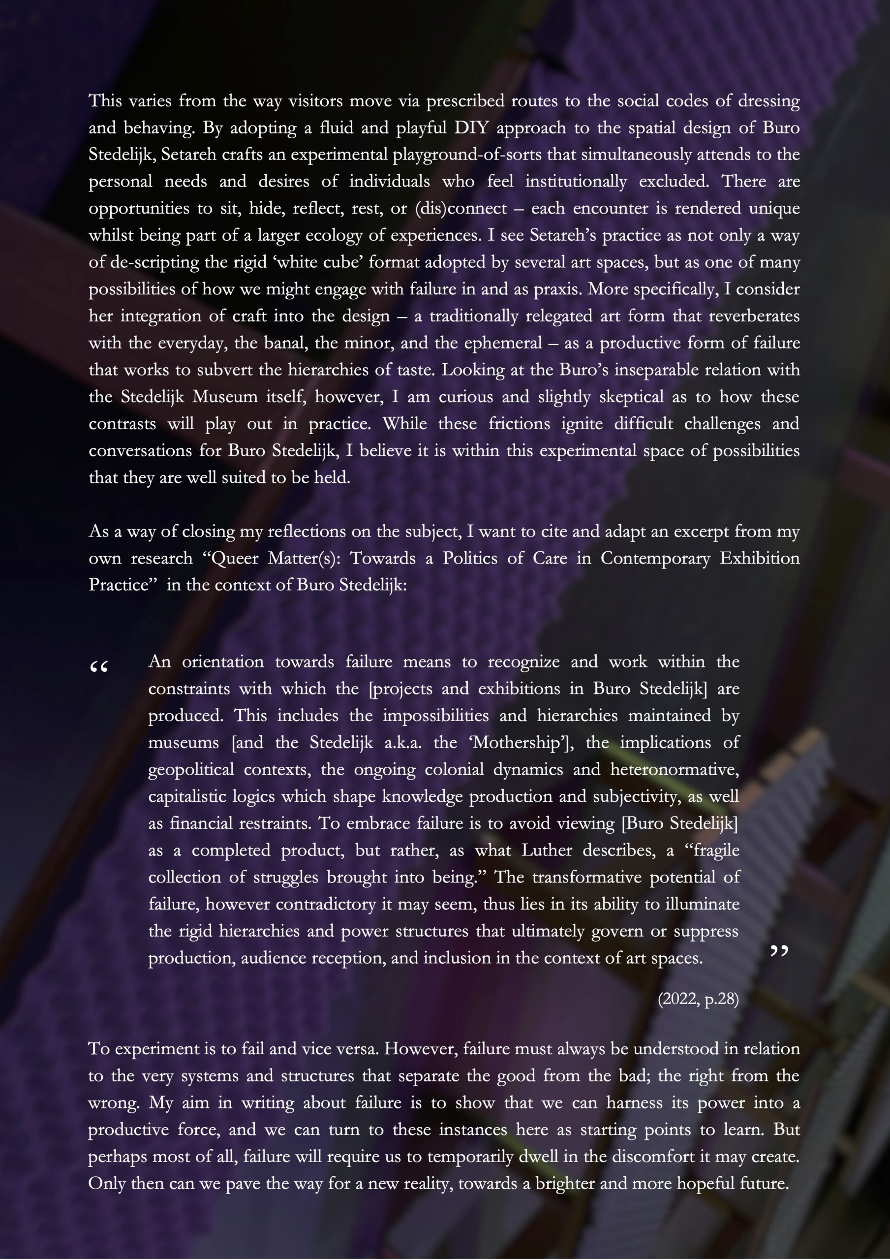 From listening to reflecting: thoughts on the Manifestation #1 Listening Sessions